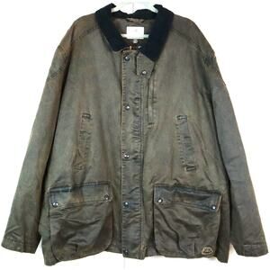 Legendary Whitetails Brown Barn Coat Chore Jacket Black Corduroy Collar Mens 4X